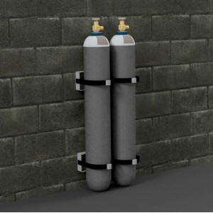 Gas Cylinder Holder TWIN PACK (Small Cylinders)